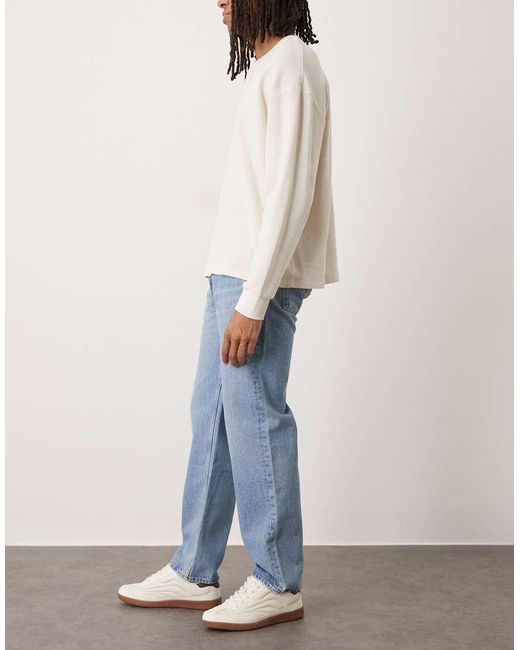 Mango Blue Moby Cotton Straight Jean for men