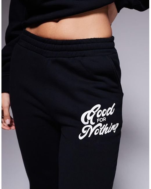 Good For Nothing Blue Flared Joggers