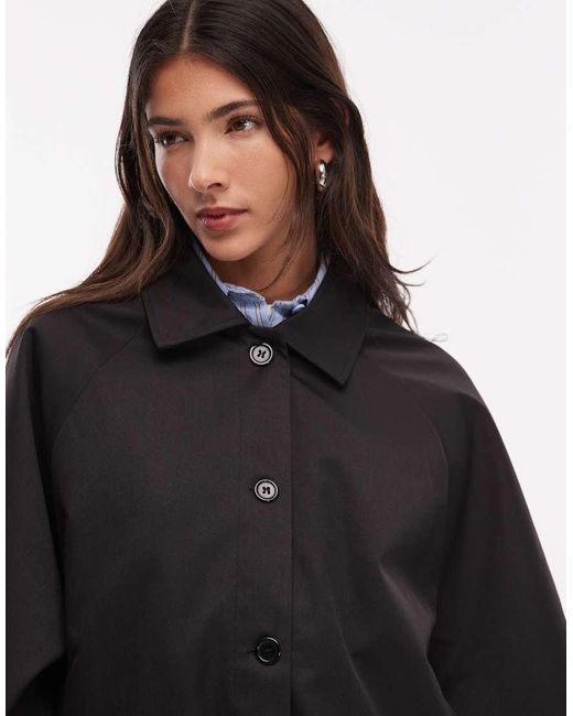Kaiia Black Exclusive Technical Button Through Toggle Detail Collared Jacket
