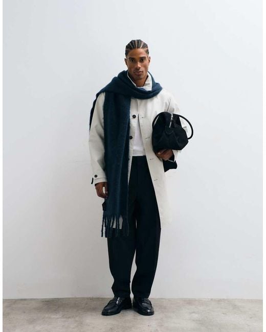 Sciarpa Intrecciata Spazzolata di ASOS in Blue da Uomo