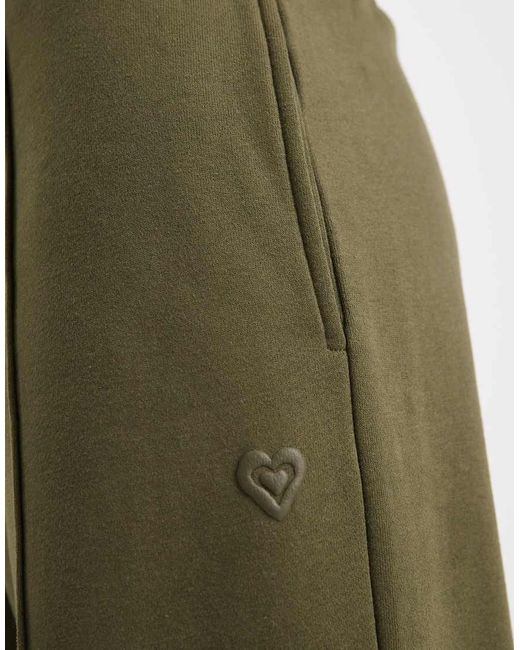 Miss Selfridge Green Wide Leg Sweatpants
