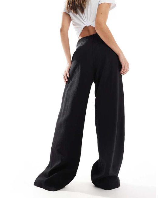 Aware Black Drapey Tailored Dad Trouser