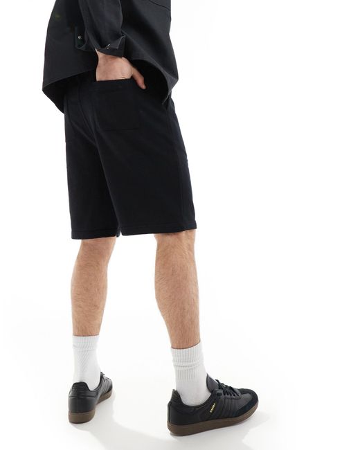 AllSaints Black Underground Sweat Shorts for men
