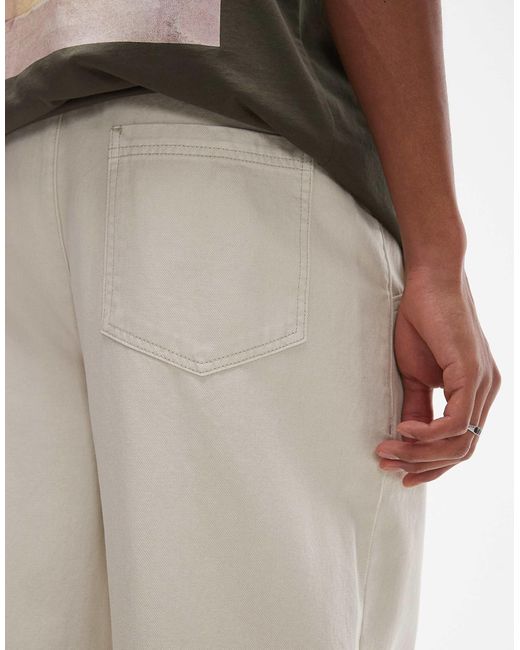 Topman – schlupfhose aus twill in White für Herren