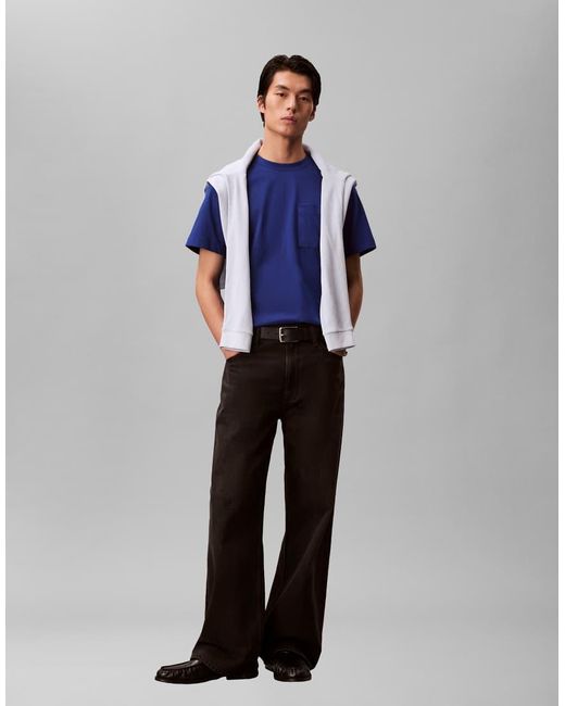Calvin Klein Blue Easy T-Shirt With Pocket for men