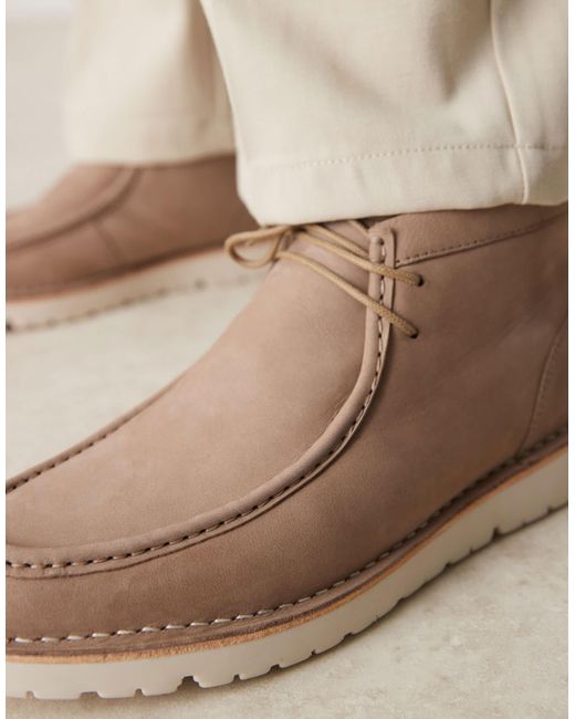 ASOS Natural Asios Design Lace-up Boots for men