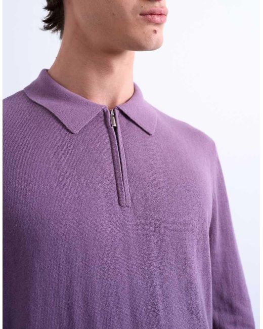 Polo Basic di Topman in Purple da Uomo