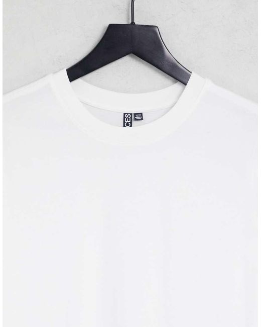 Pieces White Cotton T-Shirt