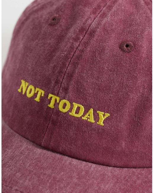 Jack & Jones Pink Slogan Baseball Cap for men