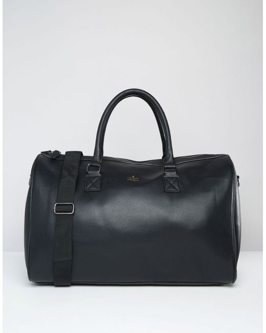 Mens Bags Duffel bags and weekend bags ASOS Carryall Barrel Bag in Black for Men 