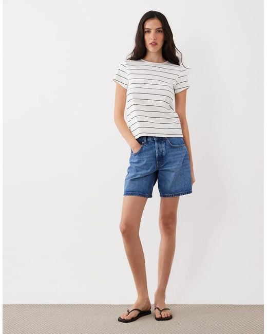 Mango White 100% Cotton Short Sleeve T-Shirt