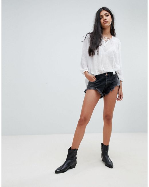 One Teaspoon Rollers Denim Shorts With 