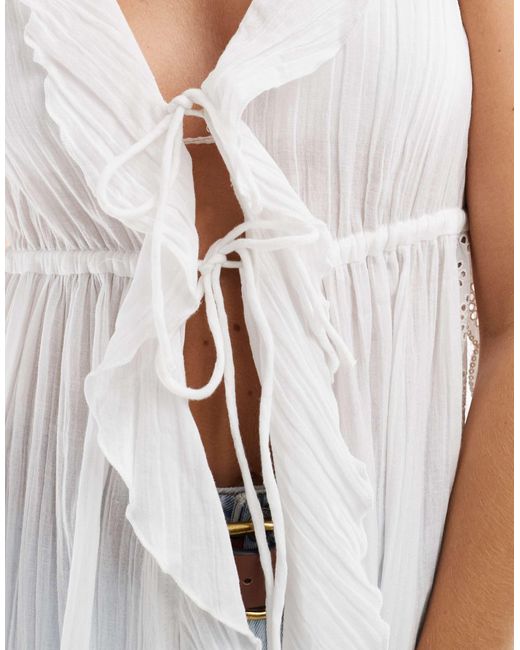 esmé studios Blue Esmee Exclusive Tie Front Beach Cover Up