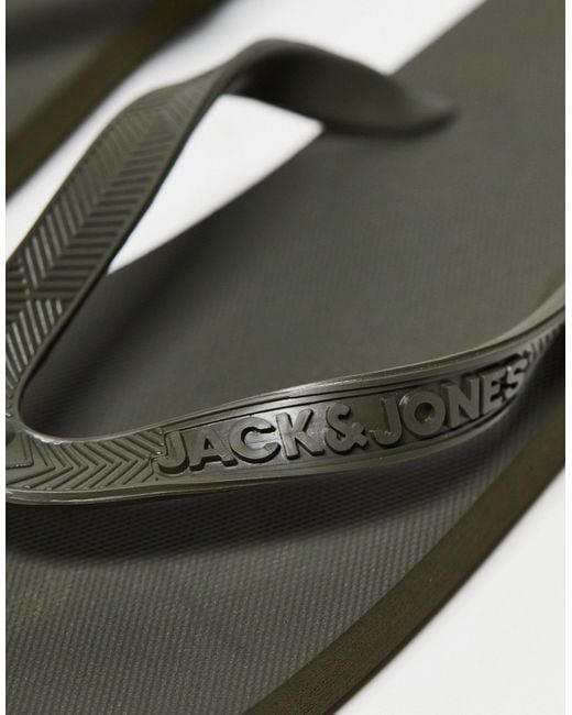 Jack & Jones Green Logo Flip Flop for men
