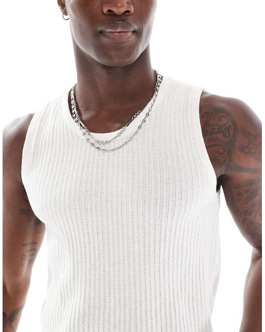 Débardeur côtelé - crème Jack & Jones pour homme en coloris White