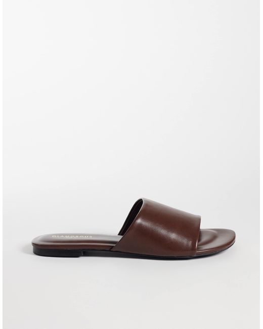 Glamorous Brown Slip-on Sandals