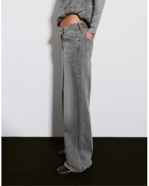 Jean ample oversize Pull&Bear en coloris White