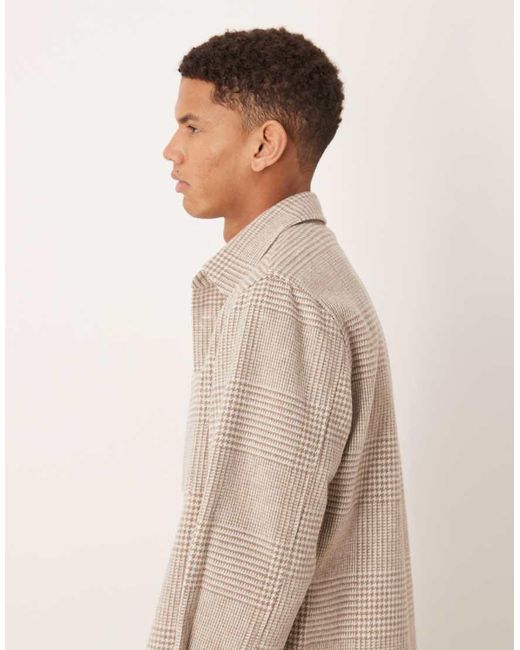 Mango Natural Wool Mix Shacket for men