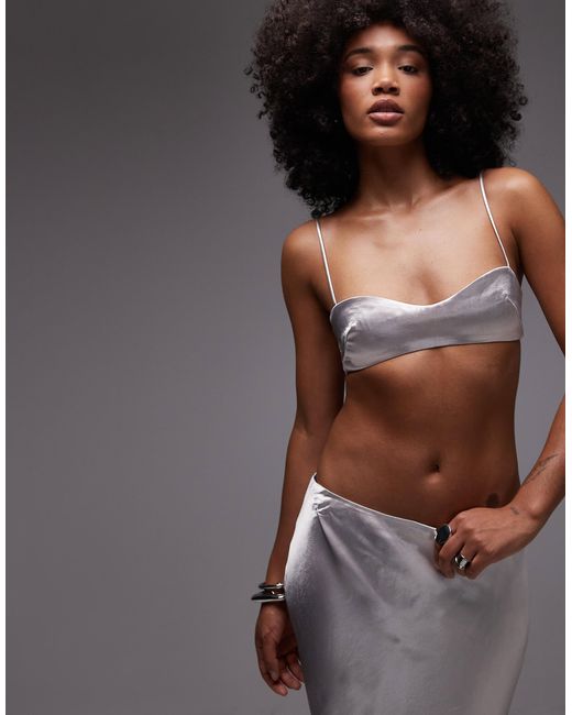Mango Black X Supriya Lele Satin Bralet Top Co-ord