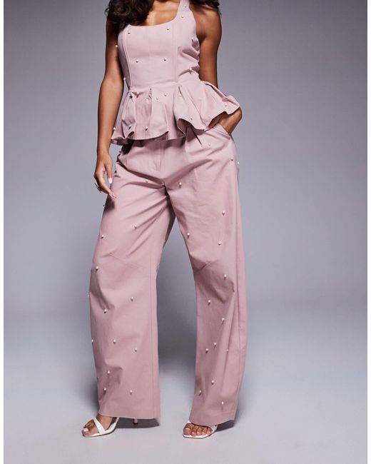 ASOS Pink – barrel-leg-hose