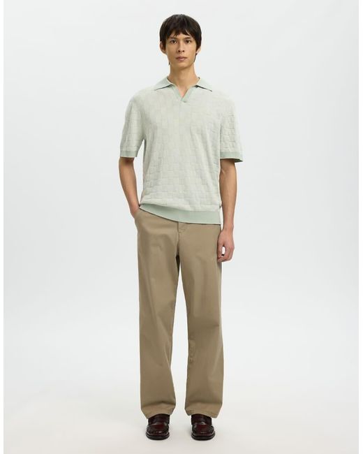SELECTED Gray Polo Shirt for men