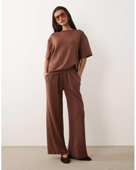 ASOS Brown Cupro Oversized T-shirt