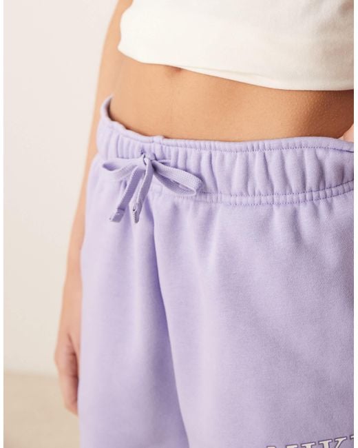 Nike Purple Club Fleece Retro Logo Shorts