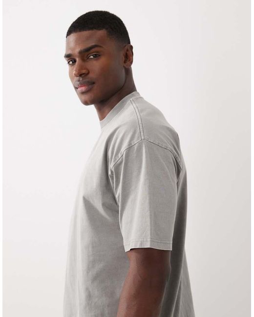 Cotton On Gray Boxy Fit T-Shirt for men
