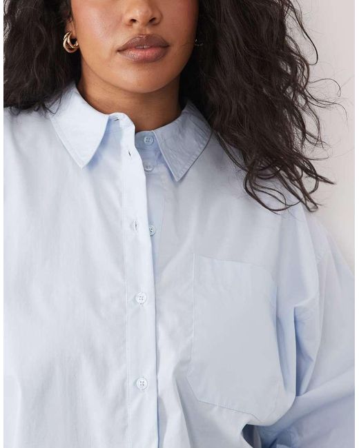 ASOS White Asos Design Curve Classic Cotton Shirt