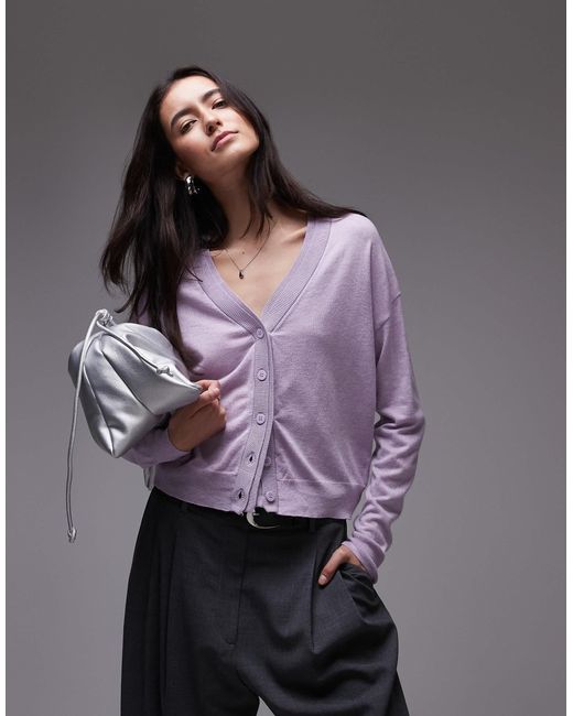 Mango Purple – oversize-strickjacke