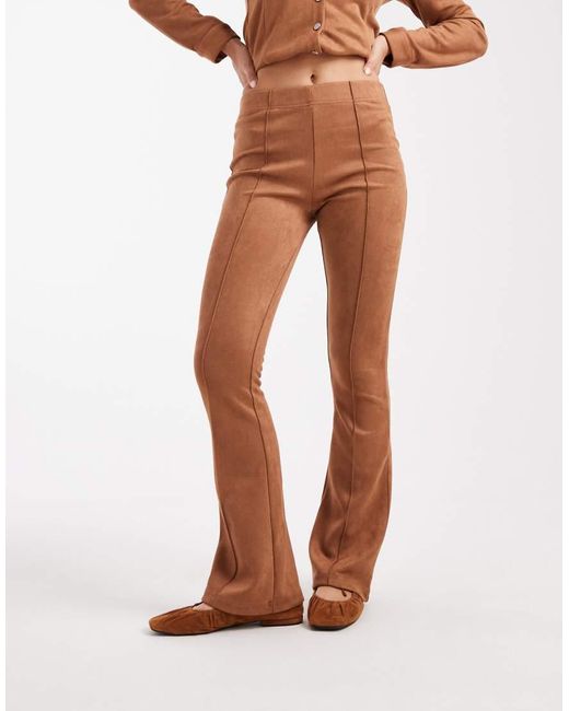 Miss Selfridge Orange Suedette Flare