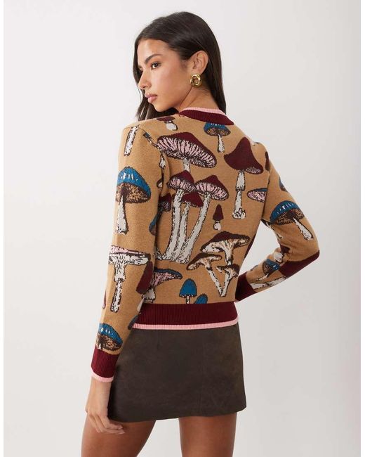 Never Fully Dressed Multicolor Knitted Crew Neck Cardigan