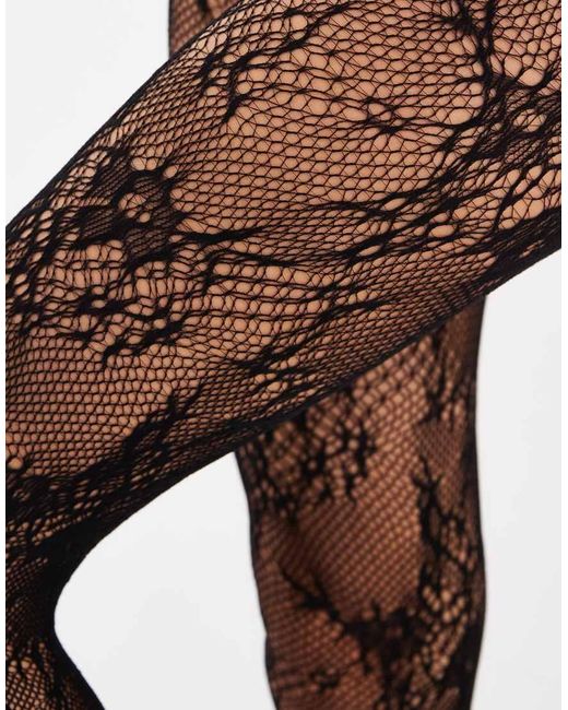 Vero Moda Black Lace Detail Tights