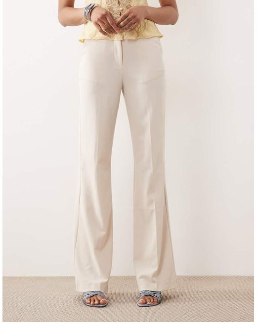 ASOS Natural Tall Tailored Snatch Flare Pants