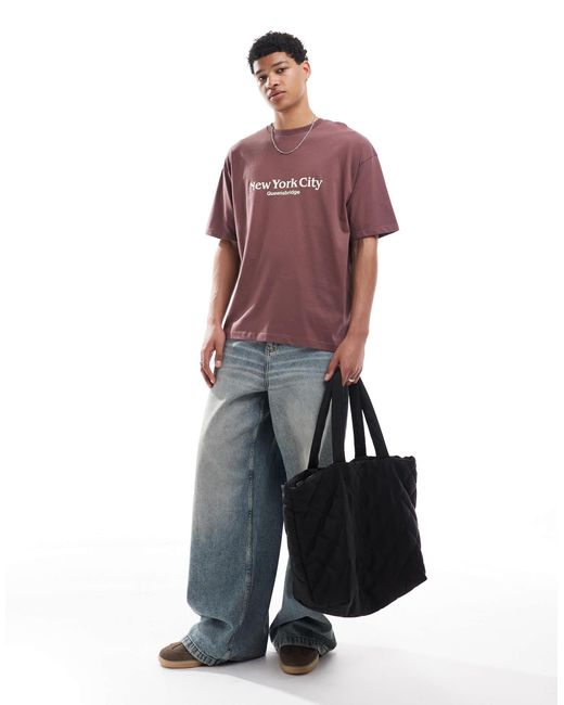 ASOS – oversize-t-shirt in Red für Herren