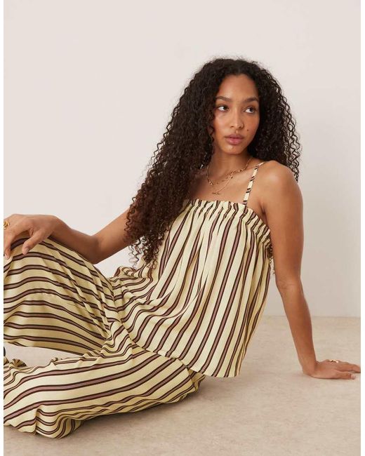 ASOS Natural Linen Blend Pull On Trouser
