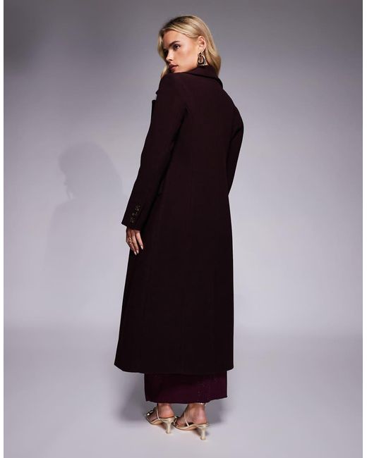Forever New Purple Longline Midaxi Smart Coat