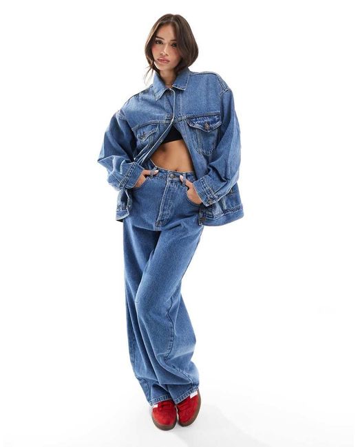 Levi's Blue Xl Oversized Denim Trucker Jacket
