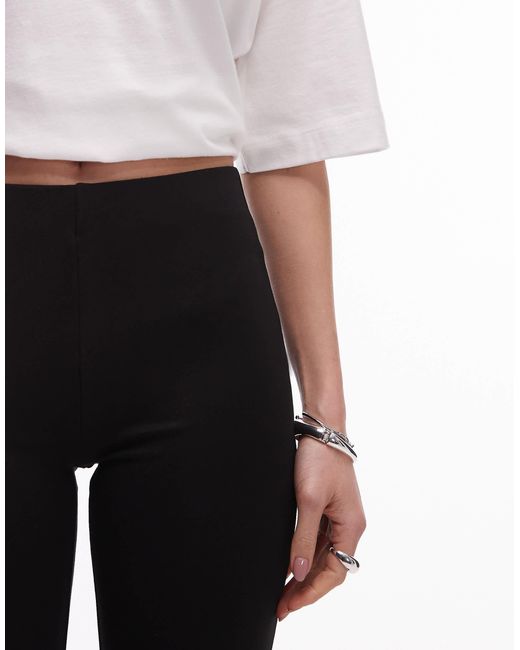 Mango Black Fitted High Waist Flare Trouser