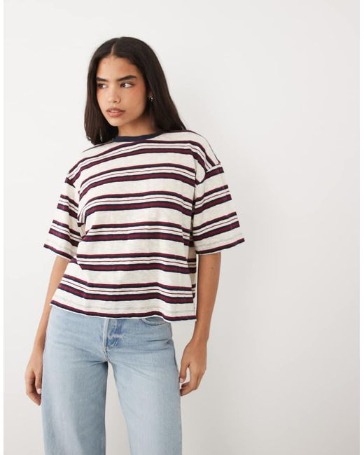 Lioness Multicolor Emerging Cotton Oversized Short Sleeve Boxy Side Split T-Shirt