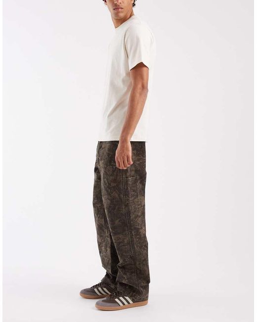 Levi's Green 568 Loose Strt Dbl Knee Trousers for men
