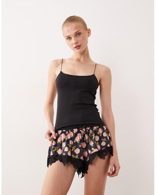 For Love & Lemons White Kayla Sleep Shorts