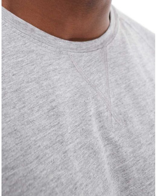 New Look Gray Jersey Tee & Shorts Loungewear Set for men