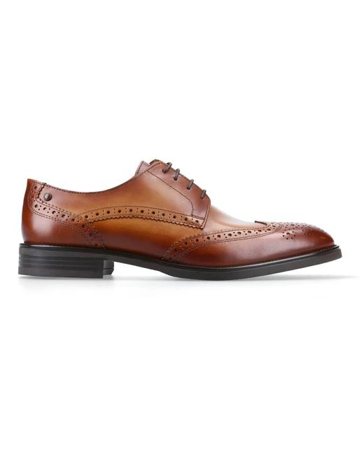 Base London Brown Pocket Brogue Shoe for men