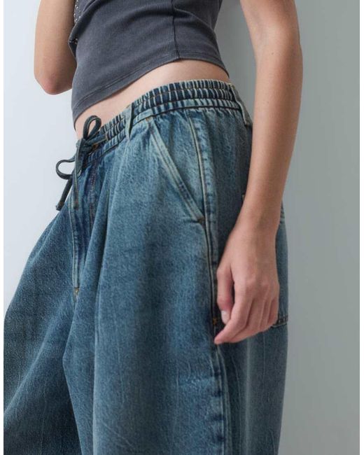 Collusion Blue Xl Balloon Pull On Jean
