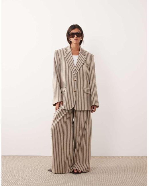 ARRANGE Brown Oversized Single Breasted Blazer