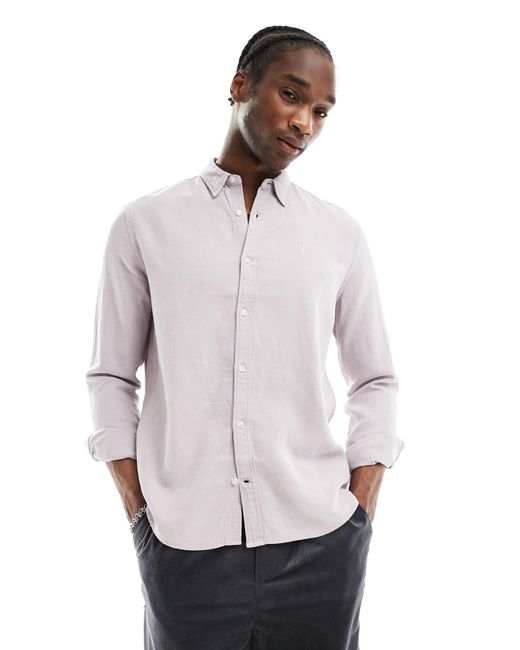 Laguna - chemise en lin - lilas AllSaints pour homme en coloris Natural