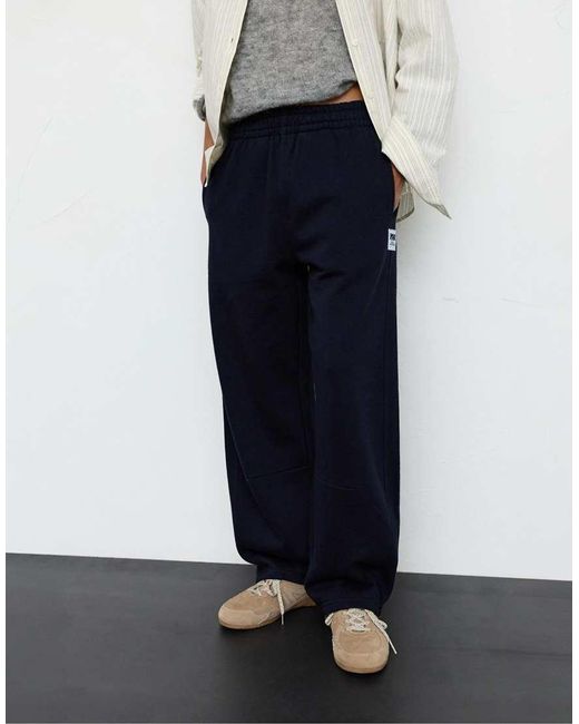 Pull&Bear White Balloon Fit Tracksuit Bottoms