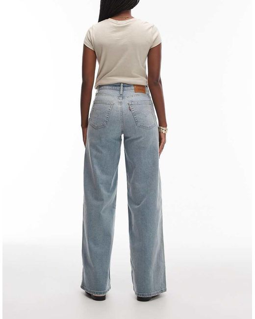 Vaqueros Elásticos De Pernera Ancha Y Talle Alto Con 728 De -Azul Levi's de color Blue