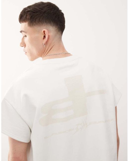 Cheap Monday Brown X Landon Barker Boxy T-Shirt With Back Print for men